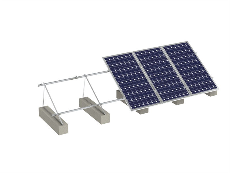Adjustable AL6005-T5 Triangle Solar Module Flat Roof Mounting Racking System Manufacturer