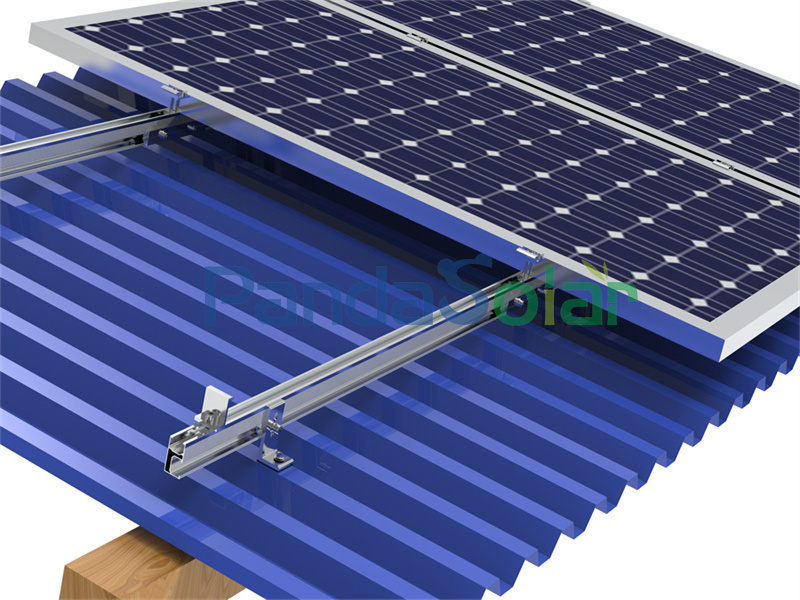 PandaSolar Aluminum L Foot Solar Trapezoidal Tin Rooftop Mounting Standing Bracket Supplier