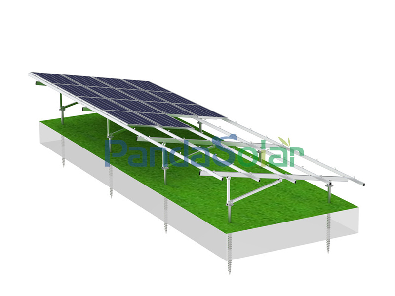 PandaSolar OEM Solar Aluminum Ground Mounting Structure A/N/VI/W Type System High Pre-assembled Easy Installation PV Module Racking Bracket Manufacturer