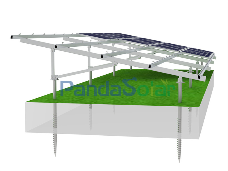 PandaSolar OEM Solar Aluminum Ground Mounting Structure A/N/VI/W Type System High Pre-assembled Easy Installation PV Module Racking Bracket Manufacturer