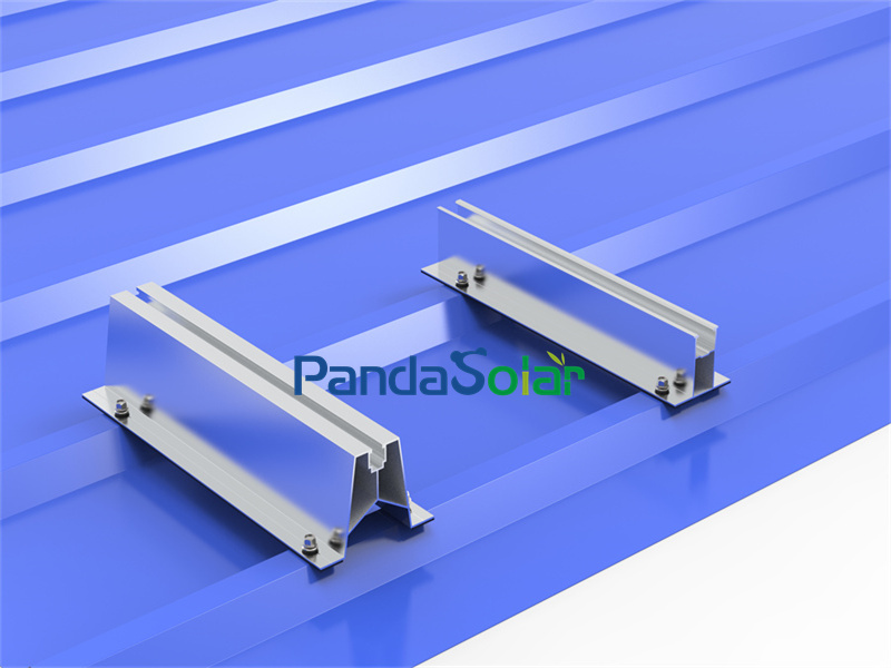PandaSolar  Hot-seller Easy Installation Aluminum Alloy Solar Mini Rail For PV Trapezoidal Tin Roof Solar Panel Framework Racking Structure Supplier
