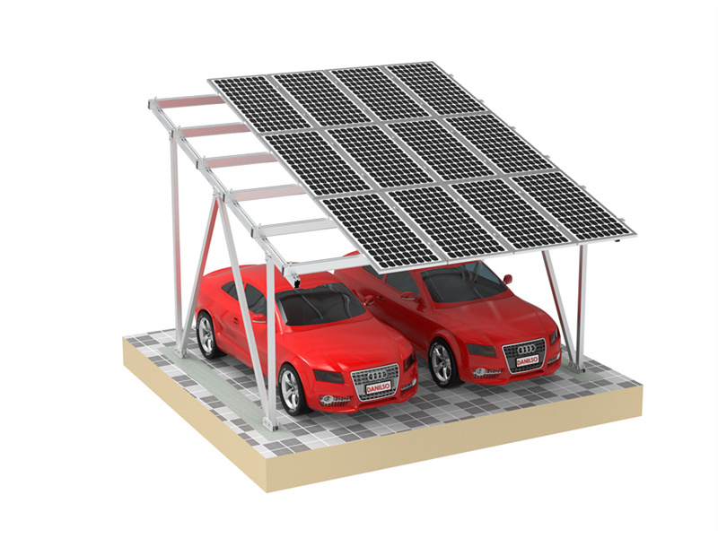 PandaSolar  OEM Popular Design Aluminum Structure Solar Carport For Solar Offgrid Carport Mounting System Solar Parking Lot Racking Bracket Manufacturer