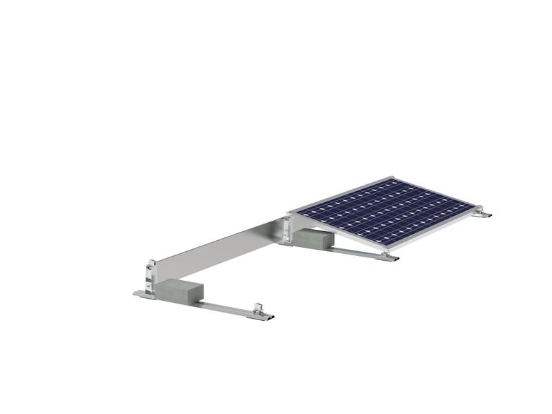 PandaSolar Aluminum Solar Ballasted Racking System Cement Pier Foundation Ballasted PV Flat Concrete Roof Mounting System None Punching Perfect Protect Roof Solar Mounting Solution Supplier