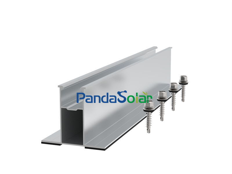 PandaSolar  Ex-work Price Solar Metal Roof Mounting Mini Rail Solar Panel Aluminum Short Rail Trapezoidal And Corrugated Tin Roof Mounting Hardware National Solar Rail Enquiries Supplier