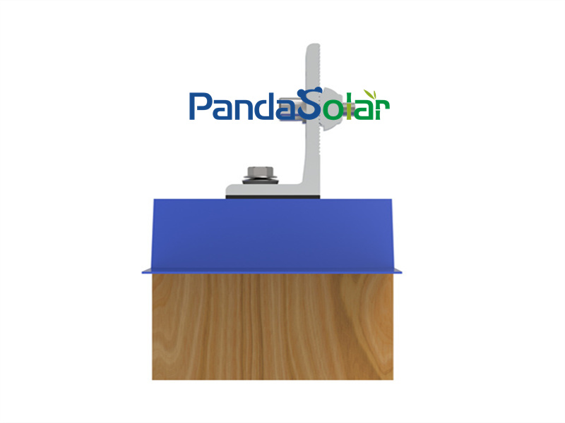 PandaSolar  Aluminum Solar Tin Roof Mounting Racking Bracket L Feet Supplier Manufacture Factory Hanger Bolt L feet For Solar Panel Steel Roof Beam Installation