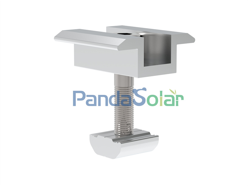 PandaSolar Factory Directly Supply Aluminum Silver/Black Solar Panel Mid Clamp End Clamp Easy Installed Solar Terminal Block Clamp Wholesale Adjustable Universal Anadized 35mm-50mm Framed Solar Panel Clamps Manufacturer And Supplier