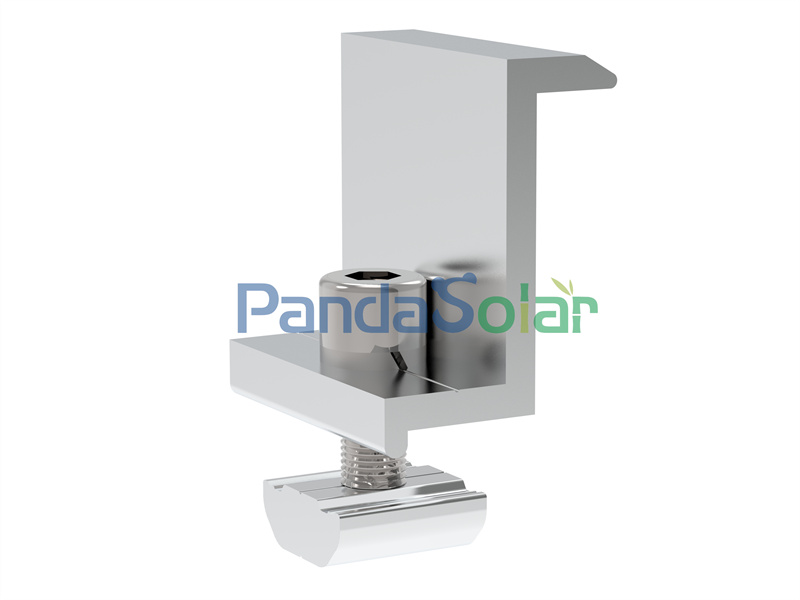 PandaSolar Factory Directly Supply Aluminum Silver/Black Solar Panel Mid Clamp End Clamp Easy Installed Solar Terminal Block Clamp Wholesale Adjustable Universal Anadized 35mm-50mm Framed Solar Panel Clamps Manufacturer And Supplier