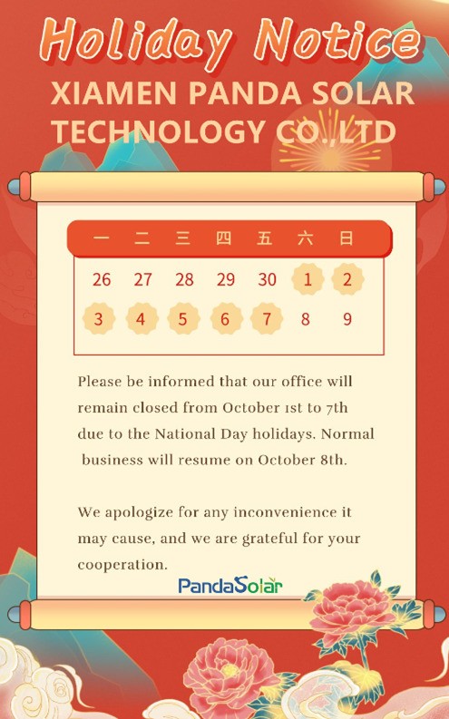 National Day Holiday Notice