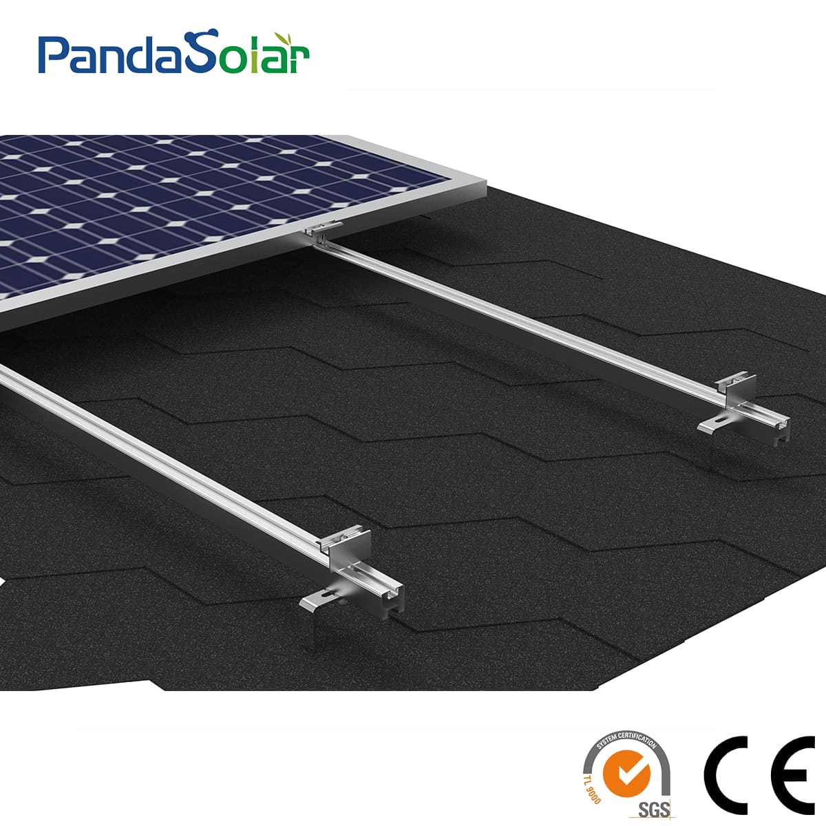 China Factory Stainless Steel S304 Solar Roof System Mounting Adjustable PV Tile Roof Hook for Solar Panel System