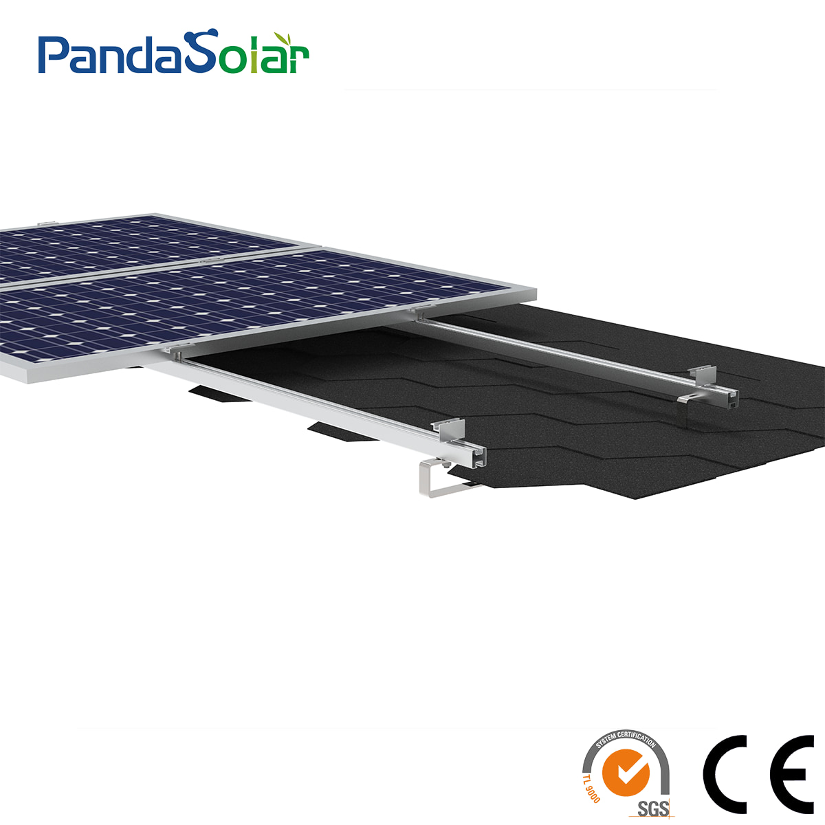 China Factory Stainless Steel S304 Solar Roof System Mounting Adjustable PV Tile Roof Hook for Solar Panel System